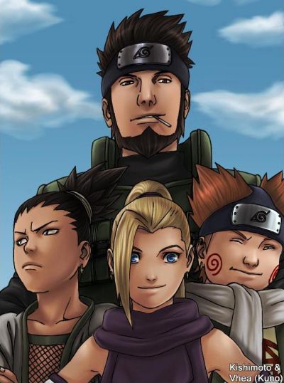 Asuma Sarutobi with Team 10