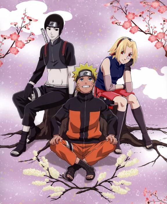 Sai, Naruto, and Sakura