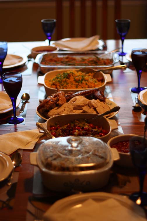 The Thanksgiving spread