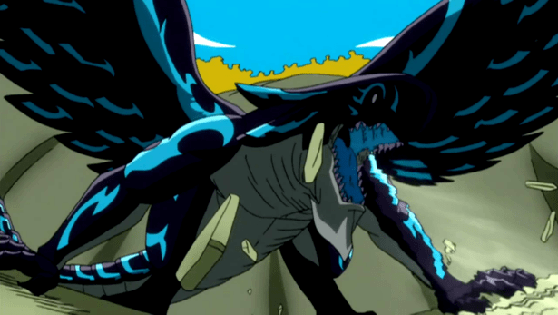 The appearance of the black dragon, Acnologia