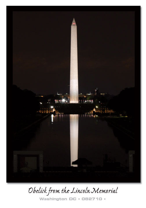 washMon2 Washington Monument from Lincoln Memorial