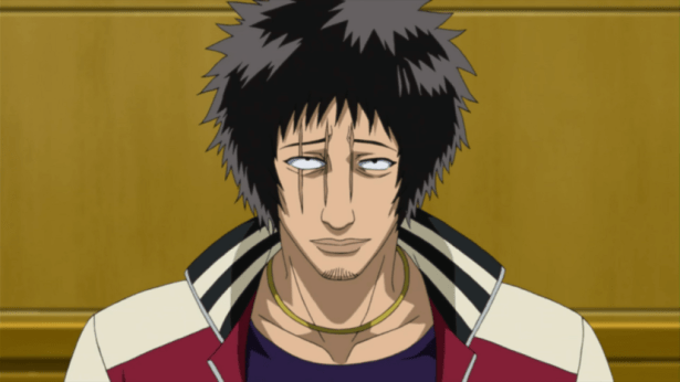 Kiriya with a memento on his face from Oga