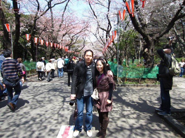 Our first shot together throughout the trip