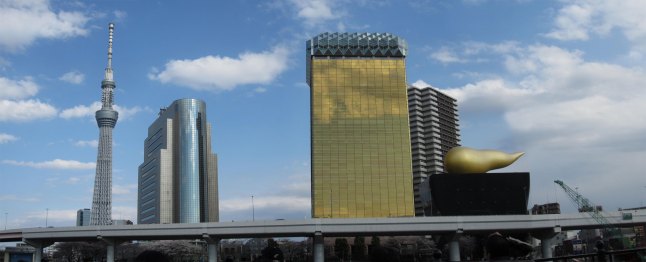 Our final scene: Sky Tree and Asahi Building